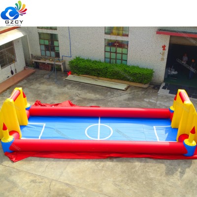 pvc material inflatable soap soccer pitch indoor/outdoor football fields for outdoor activities on hot sale