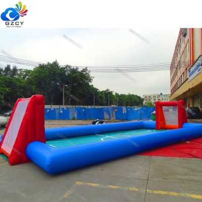 Inflatable soap soccer pitch portable football fields on sale