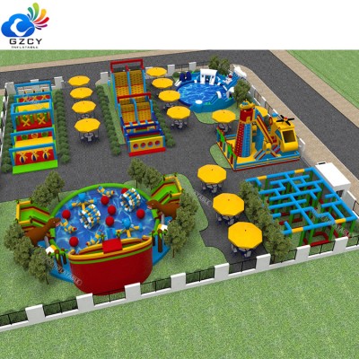 Professional design European huge adventure park inflatable theme park