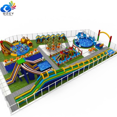 Newest Outdoor Game Zone GZCY Inflatable Games Manufacturer Inflatable Theme Park