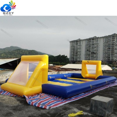 Fun inflatable soap soccer pitch portable football fields for outdoor sports games on sale