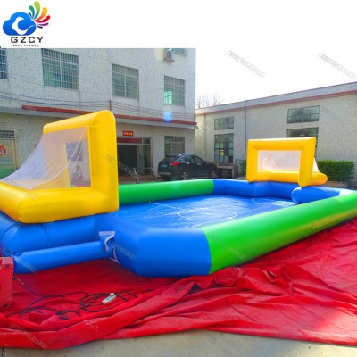 Inflatable bubble football field inflatable soap soccer pitch football fields on hot sale